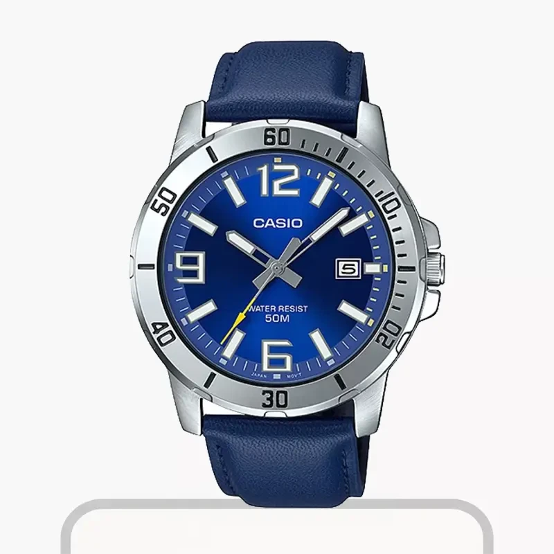 Casio Enticer Analog Blue Dial Men's Watch- MTP-VD01L-2BV